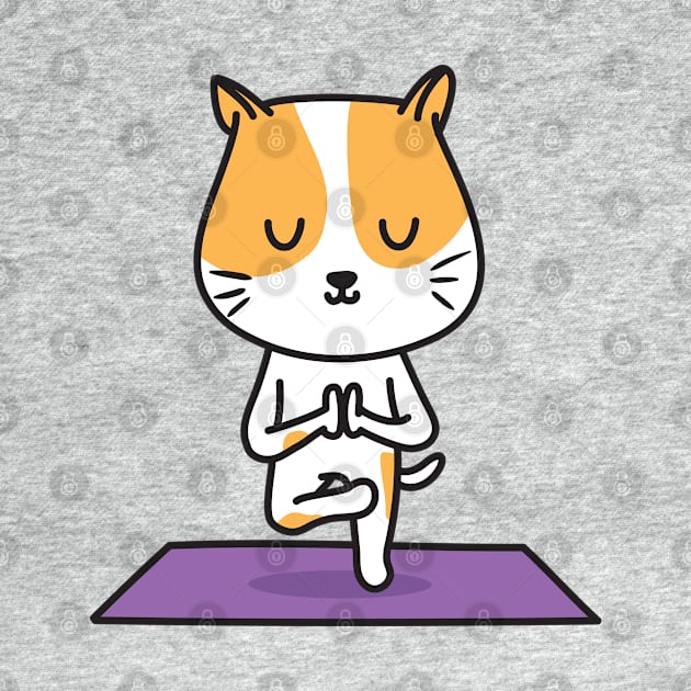 Yoga Cat by cartoonbeing